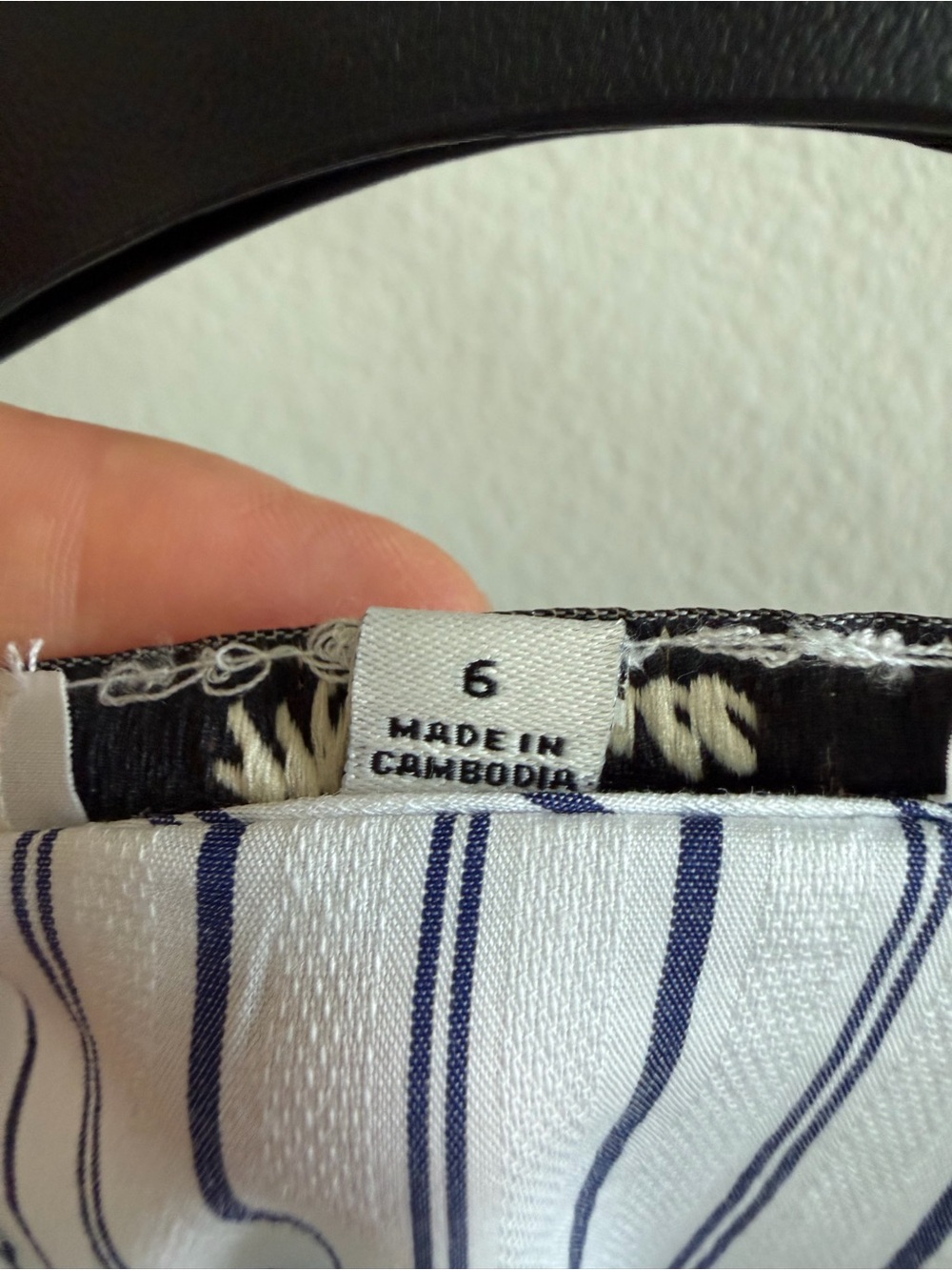 Madewell Striped Puff Sleeve Cotton Blouse Size 6 - Picture 5 of 5
